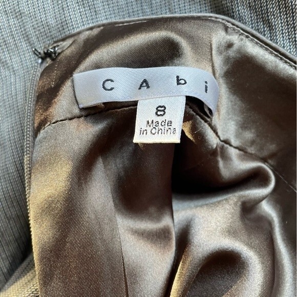 Cabi Liverpool Riding Club Pleated Skirt Brown Pinstripe Size 8 Equestrian - Picture 6 of 8